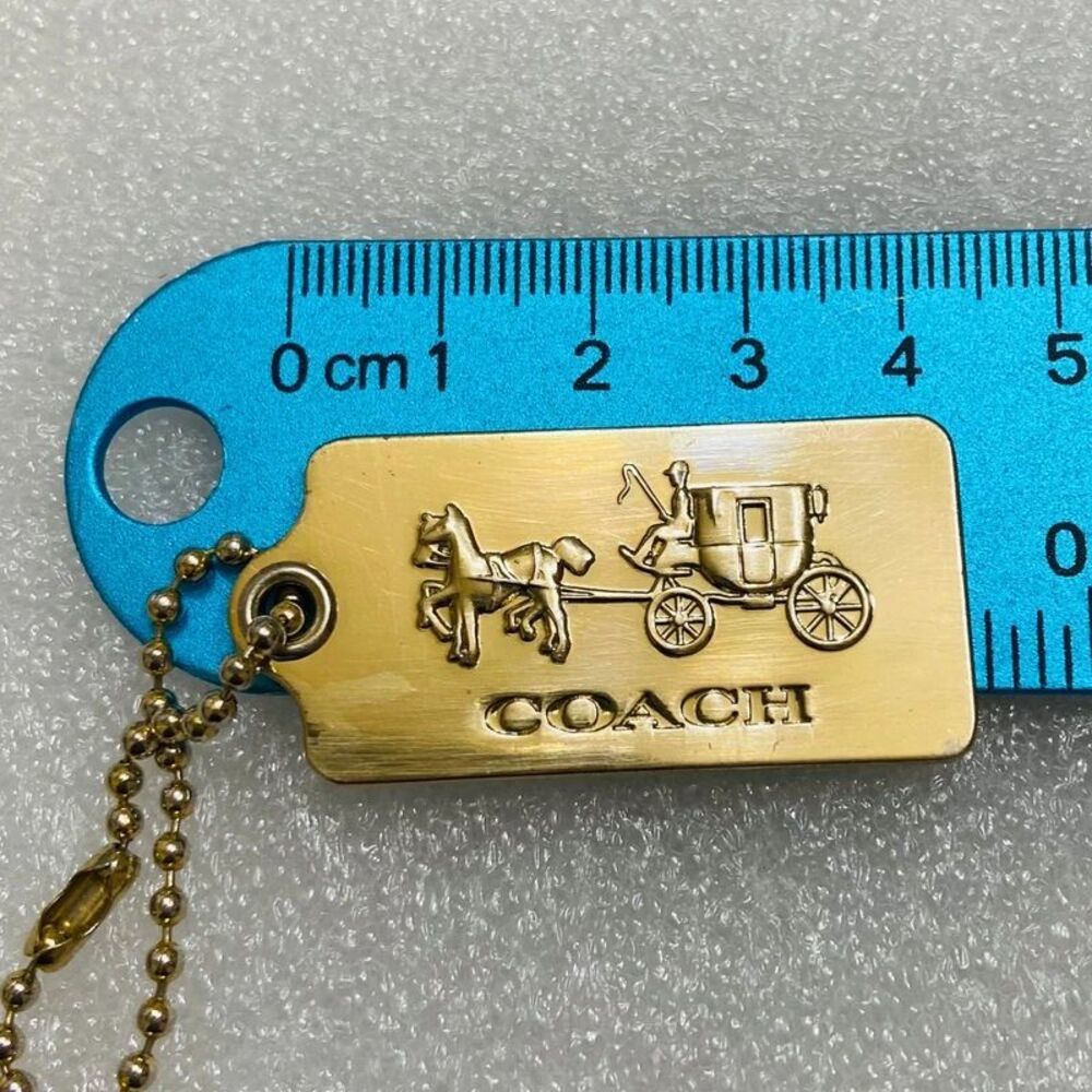 Coach Gold Bag Tag - Picture 3 of 3